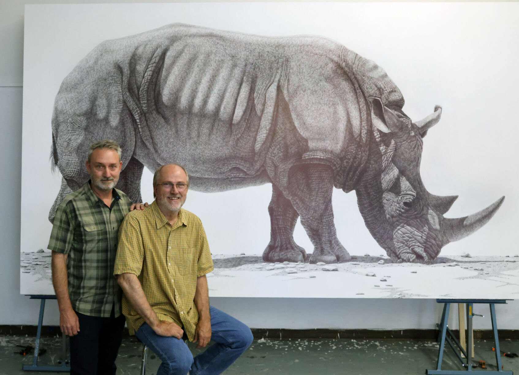 rhinoceros art work